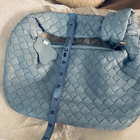 Elegant Sky Blue Woven Mini Bag - Picture 4 of 4